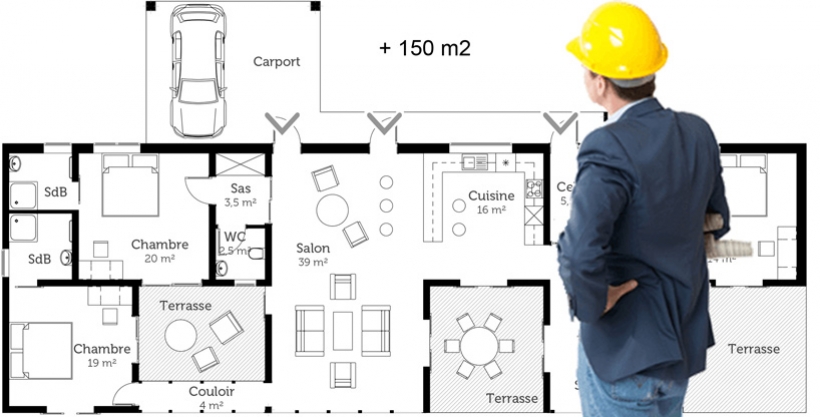 Un architecte est obligatoire à partir de 150 m2